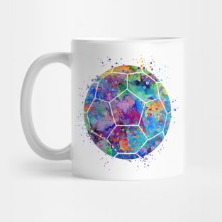 Soccer Ball Colorful Watercolor Mug